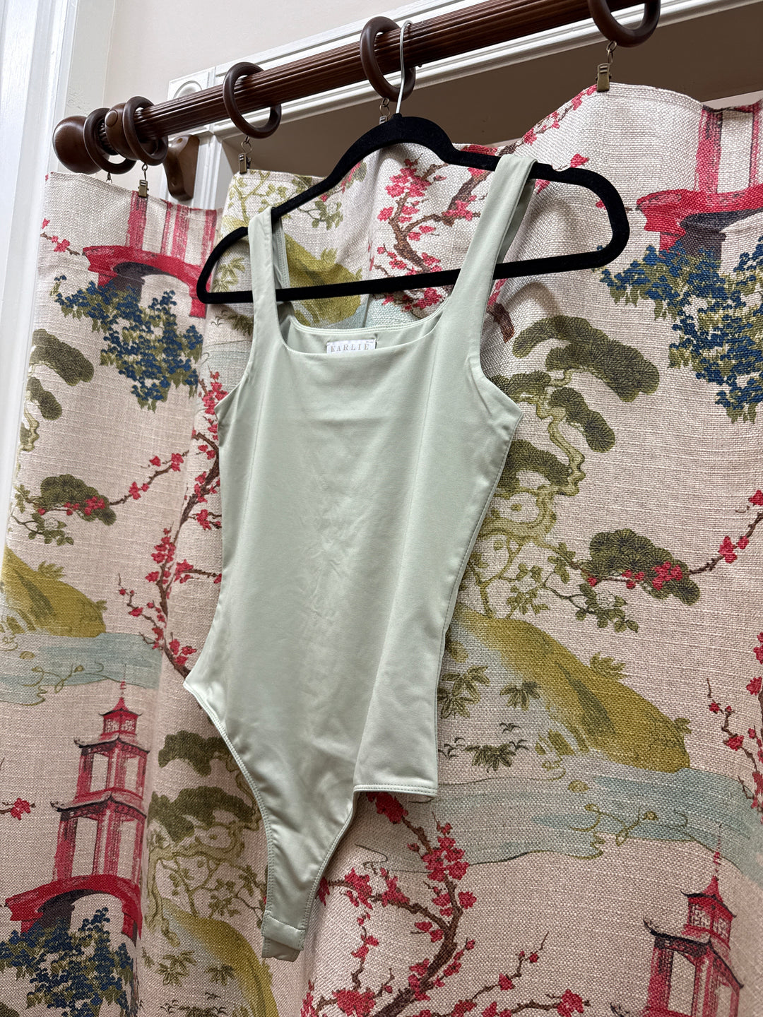 Karlie Olive Square Neck Bodysuit