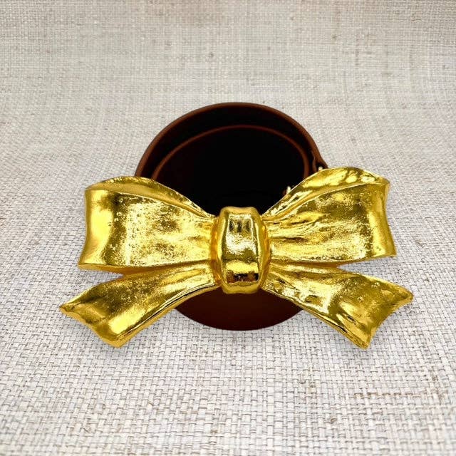 Garland Gold Interchangeable Belt Buckle- Bow