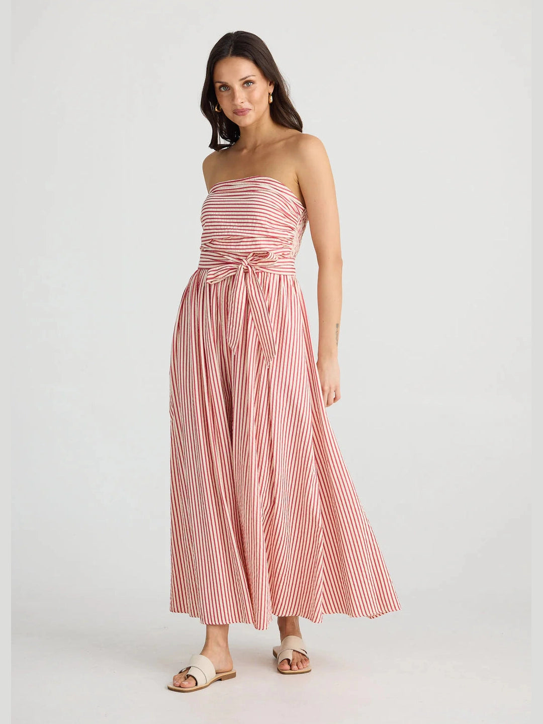 Brave & True Avalon Maxi- Red Seersucker – Bo & Company