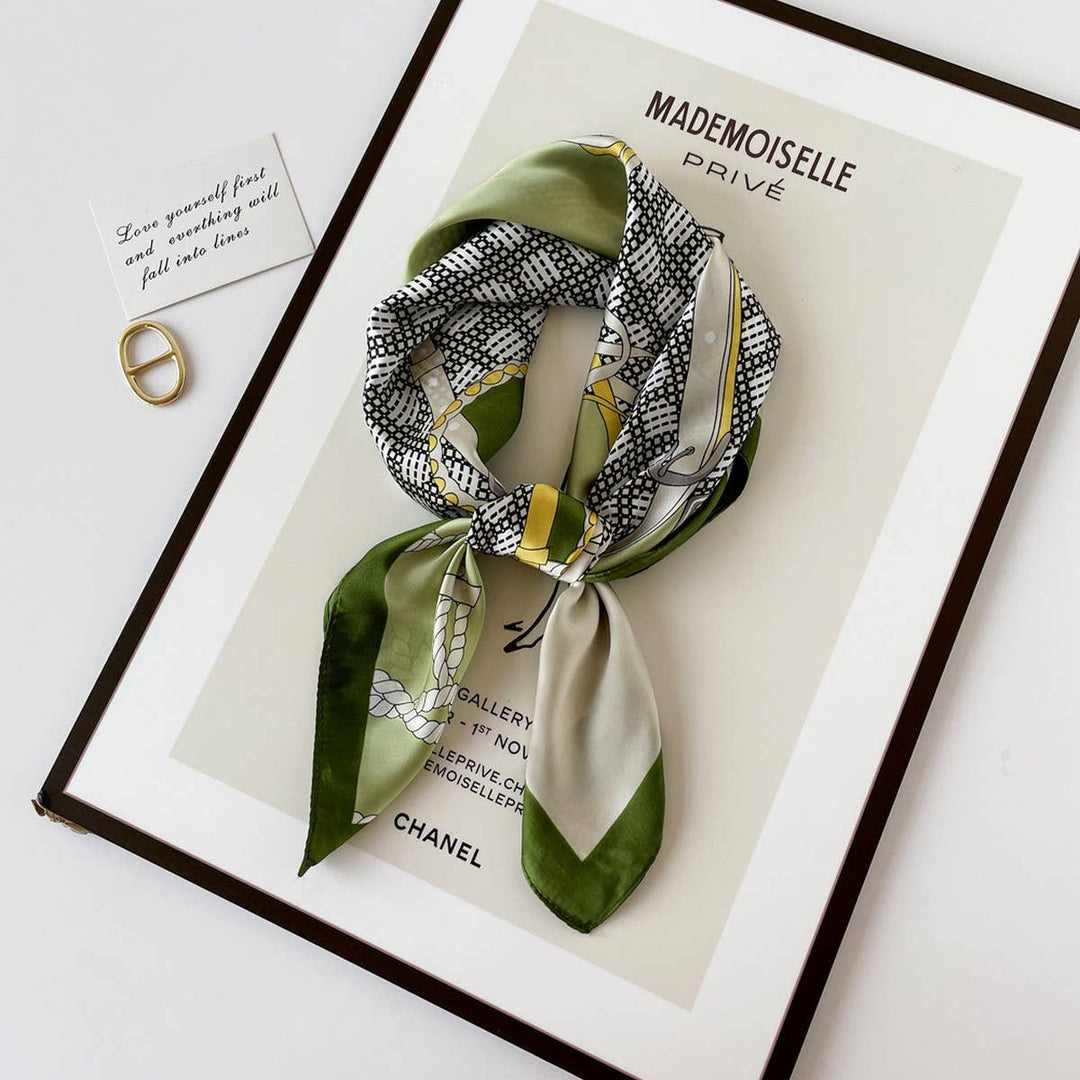 Fall Olives Silk Scarf