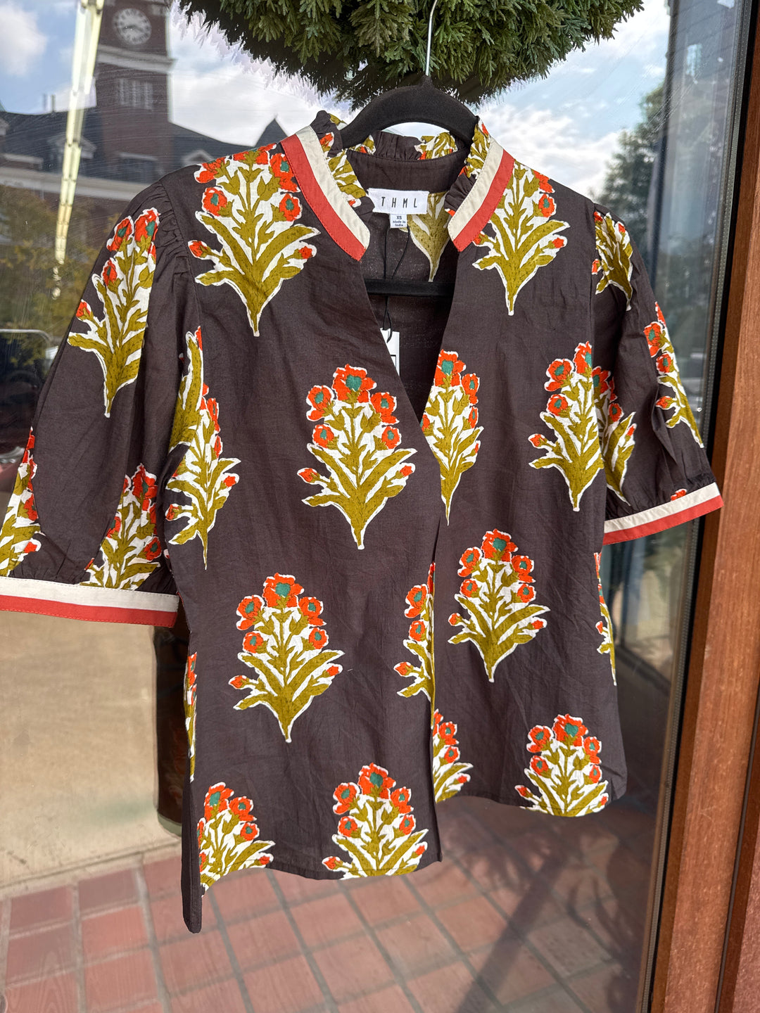 THML Chestnut Floral Top