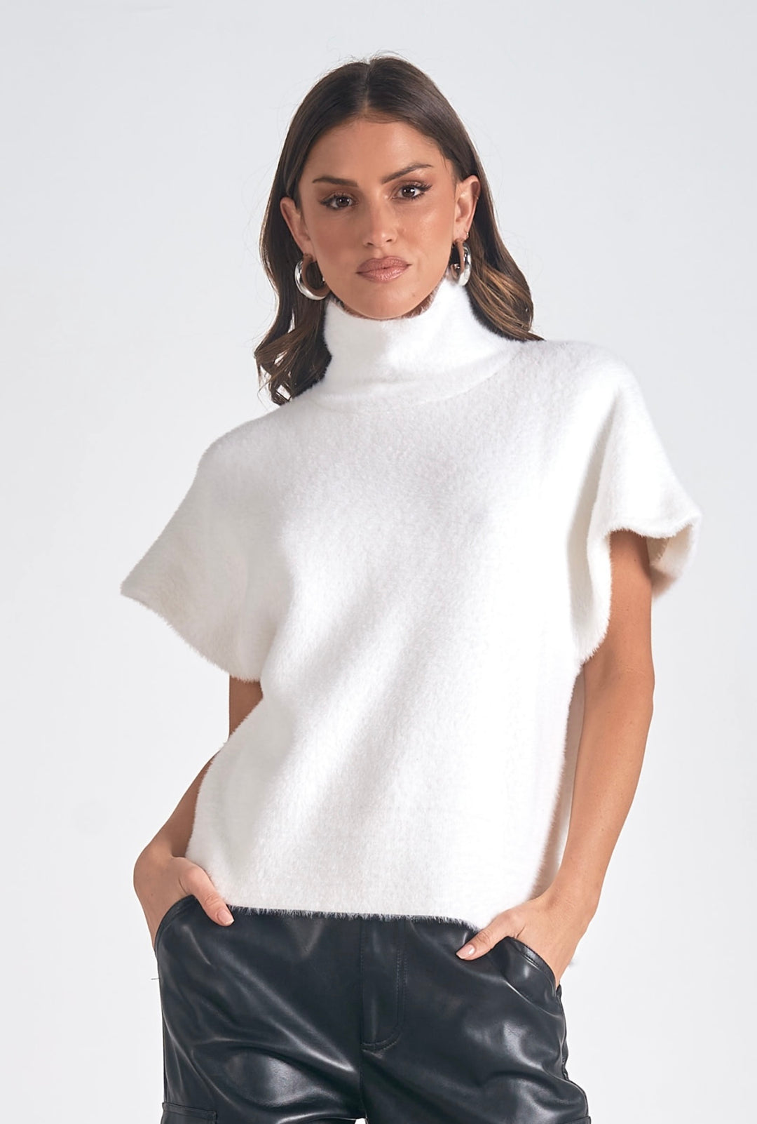 Elan Sweater Tank - Cream