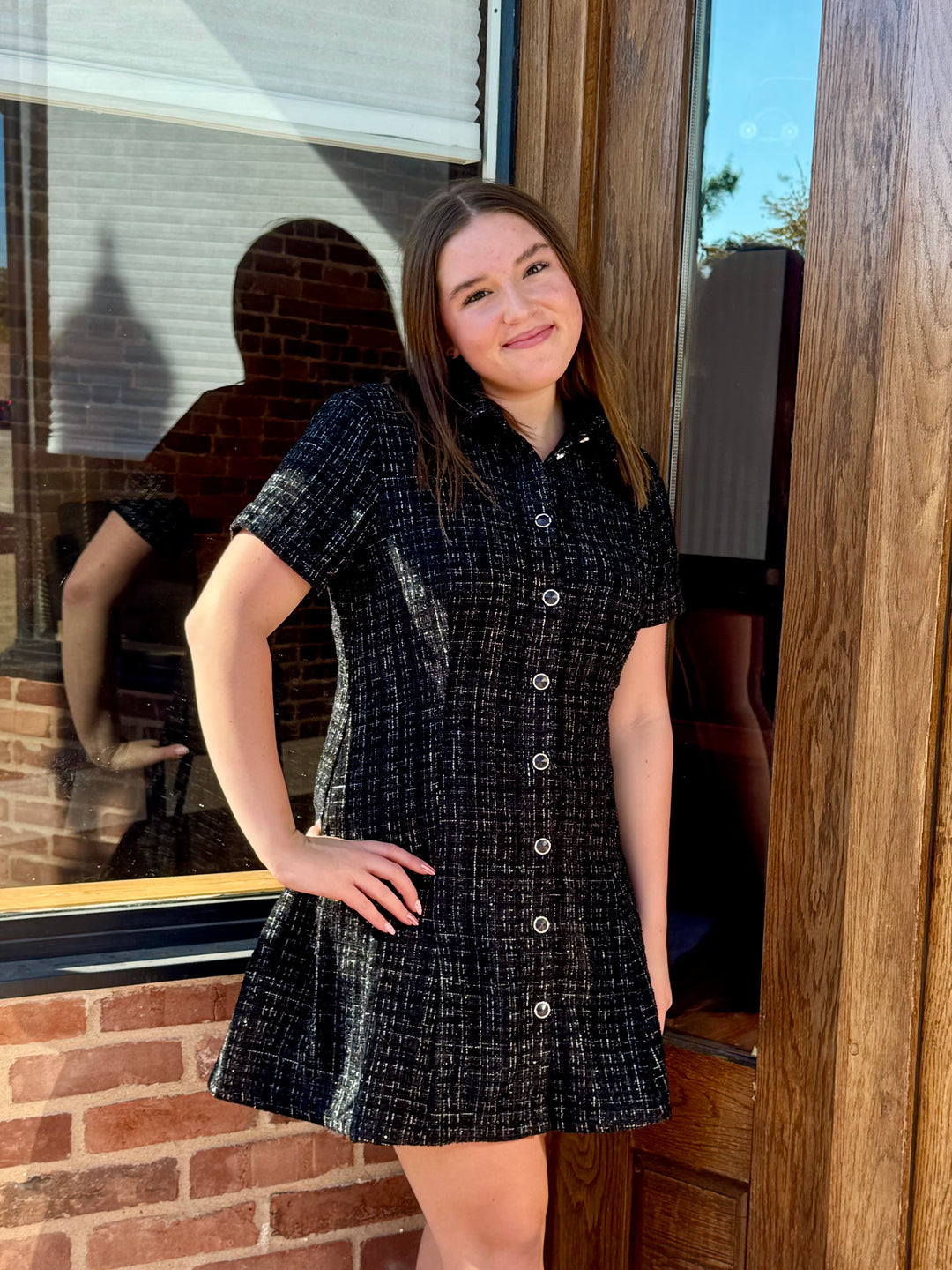 Joy Joy Pleated Hem Dress