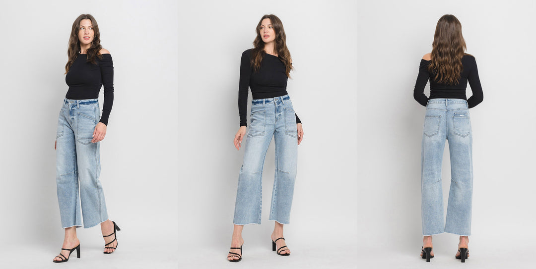 Vervet Super High Rise Barrel Jeans- Heroine