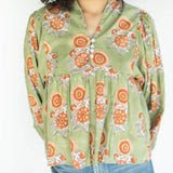 Victoria Dunn Bronwen Blouse- Olive Green