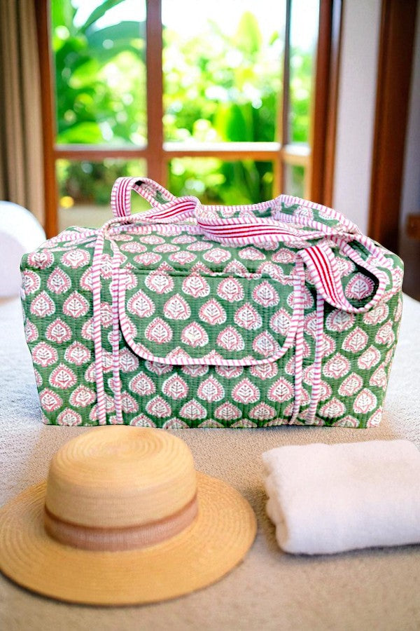Palm Quilted Duffle Bag