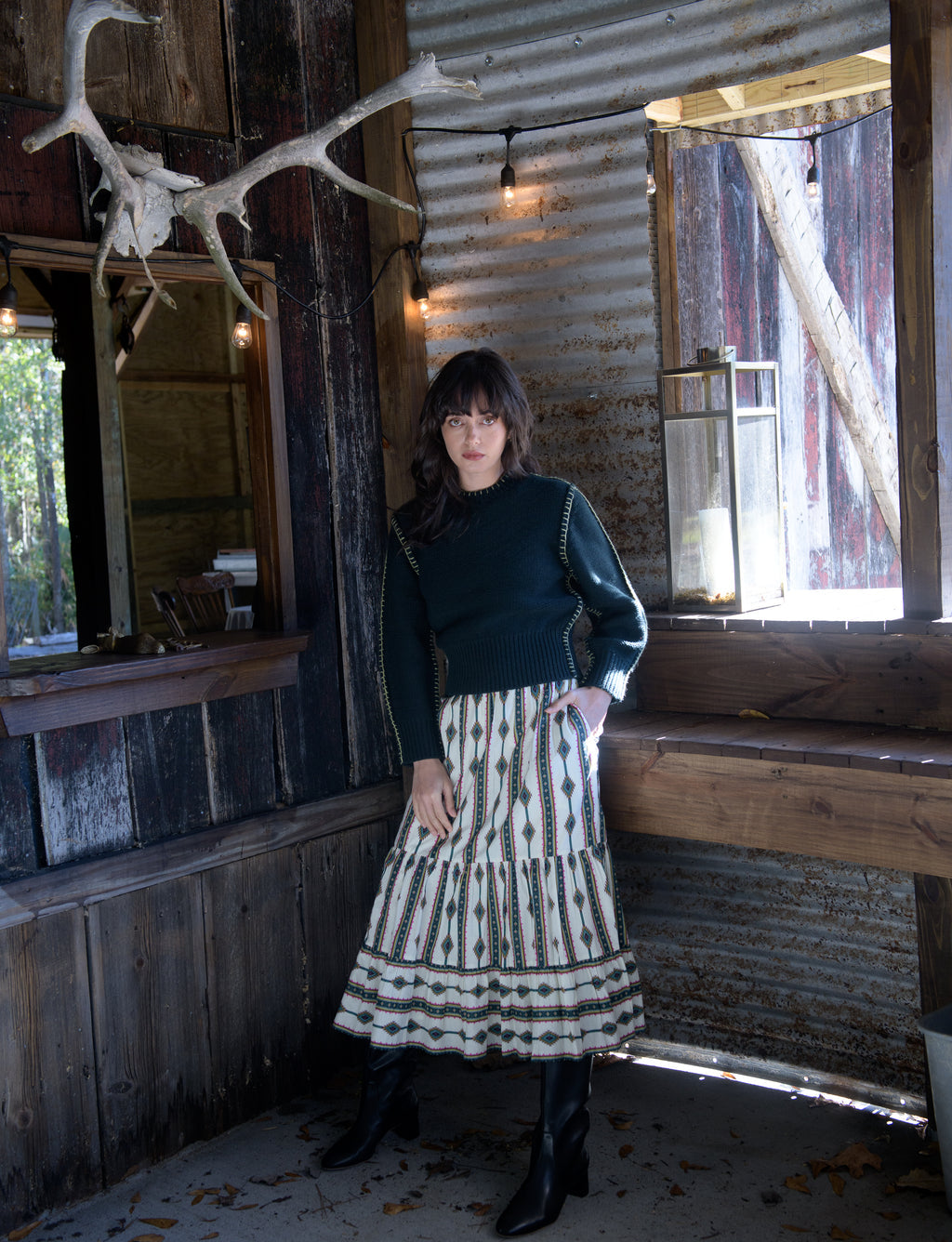 Elizabeth James Surrey Skirt - Apache Stripe