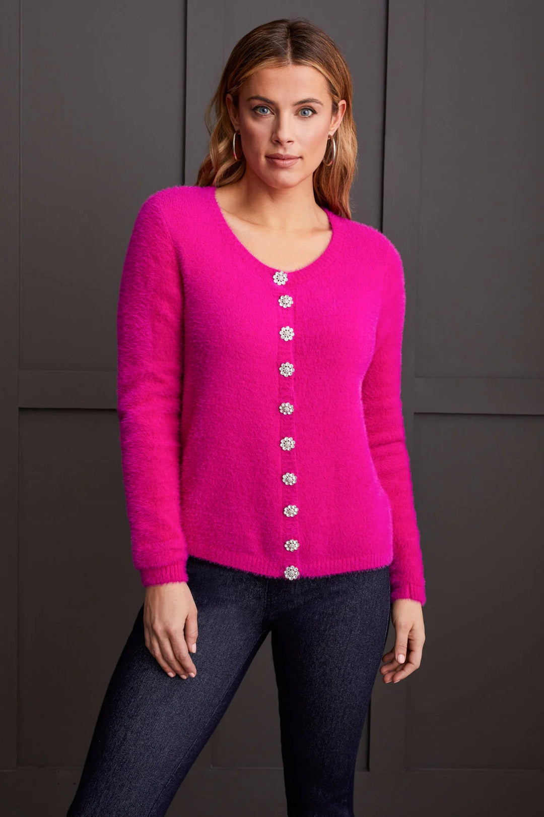 Tribal Fuzzy Rhinestone Cardigan