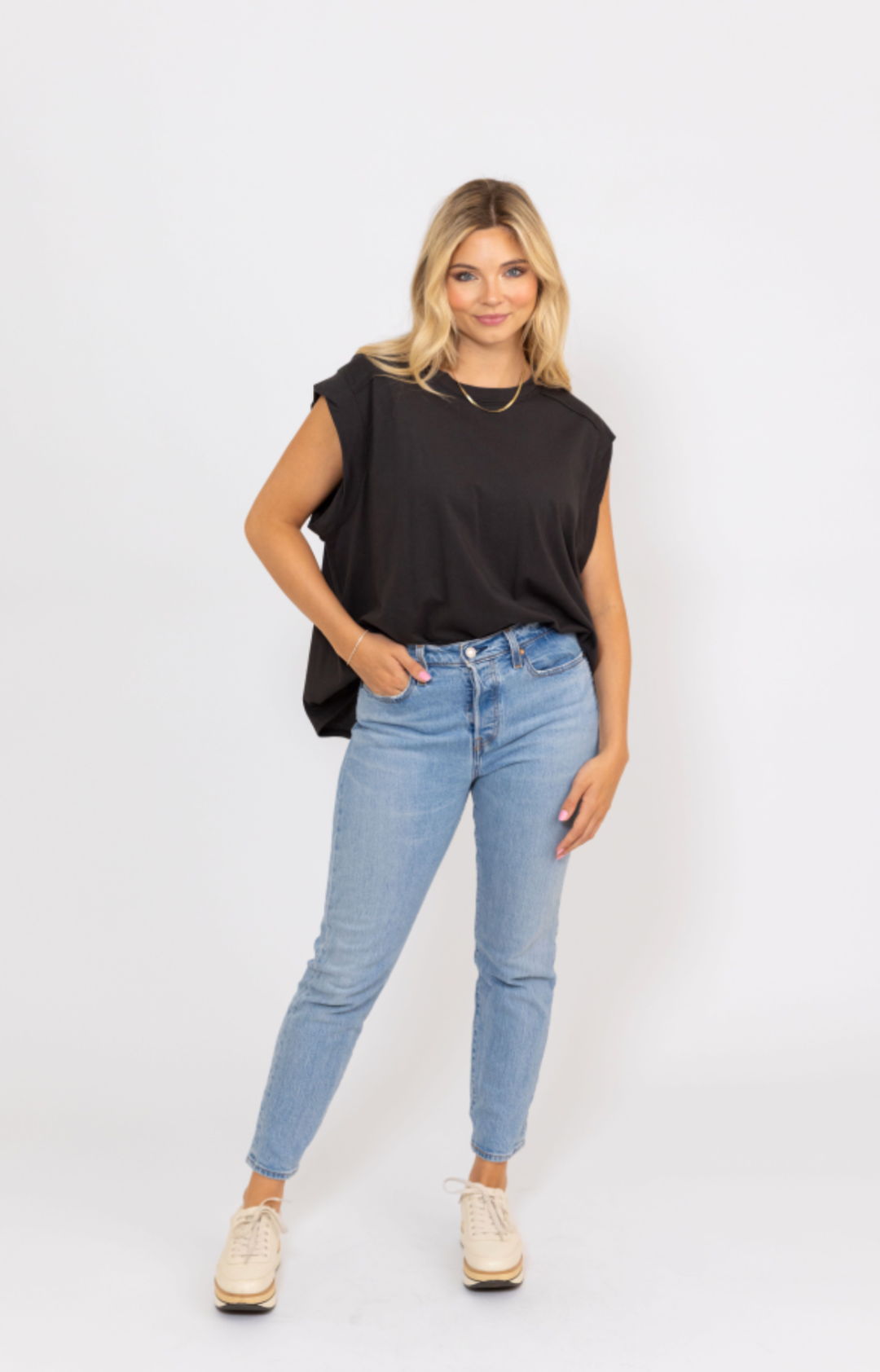 Karlie Solid Scoop Muscle Novelty Tee