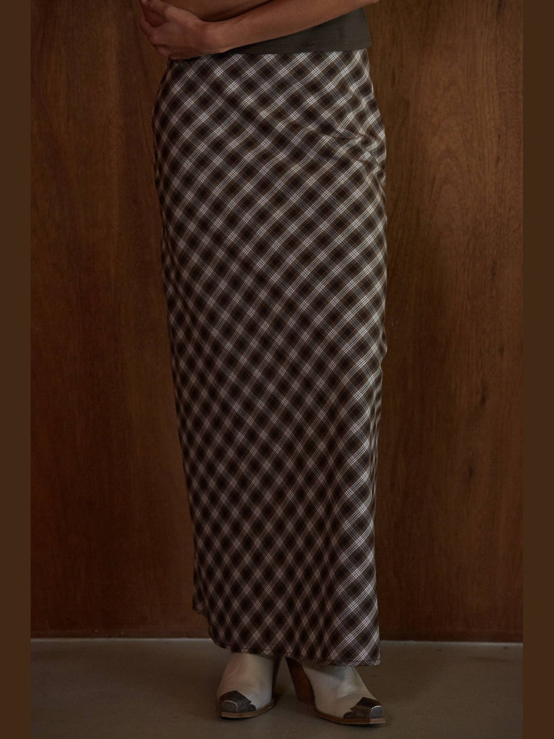 Polo Bar Plaid Maxi Skirt