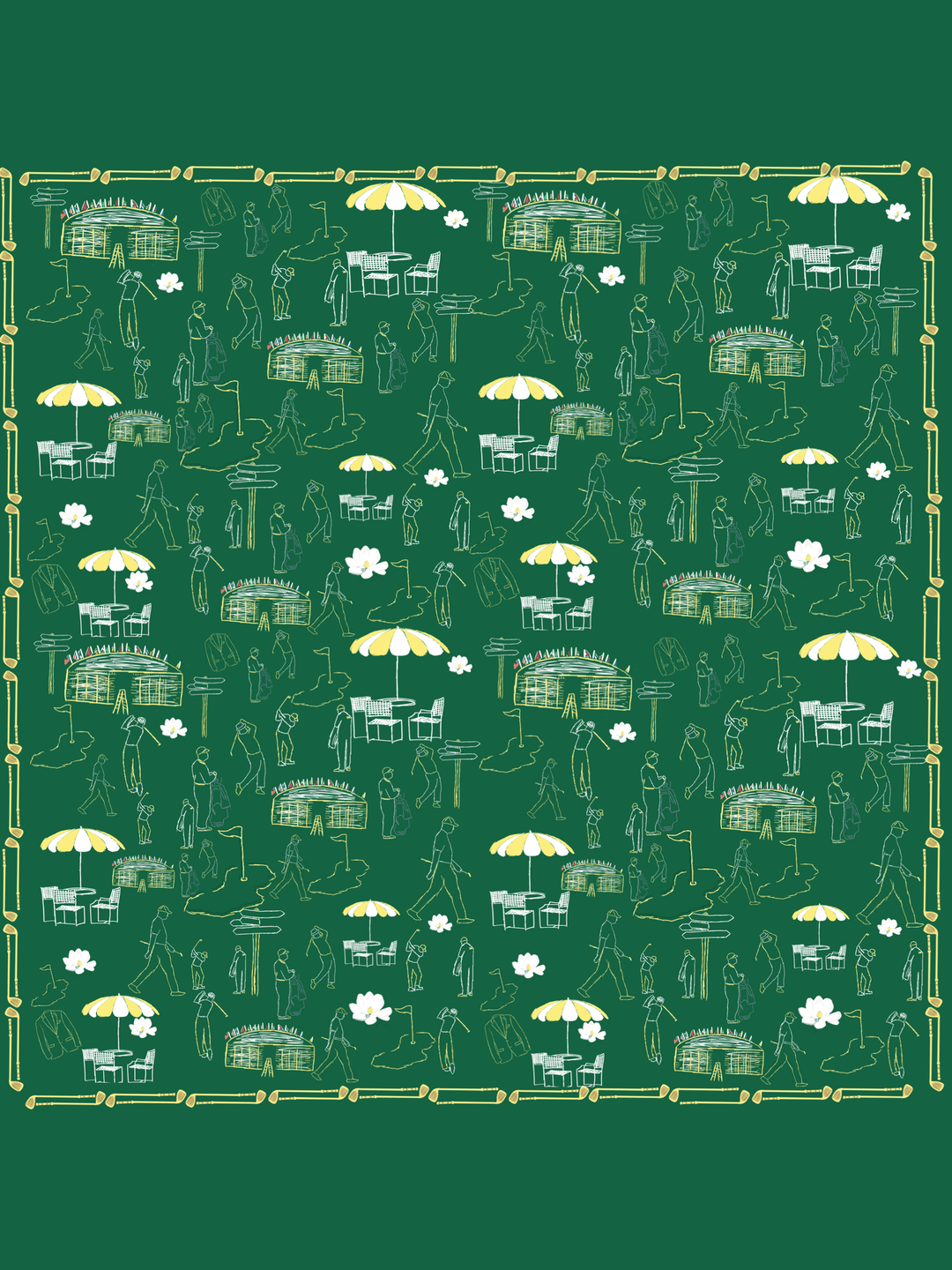 The Augusta Silk Scarf- Masters Green