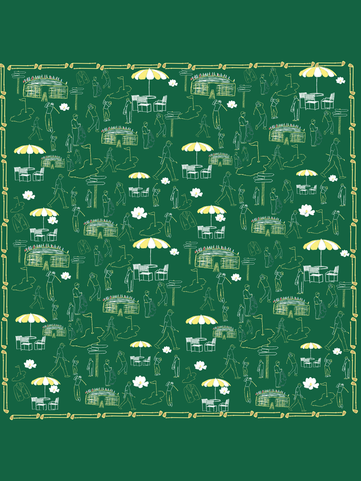 The Augusta Silk Scarf- Masters Green