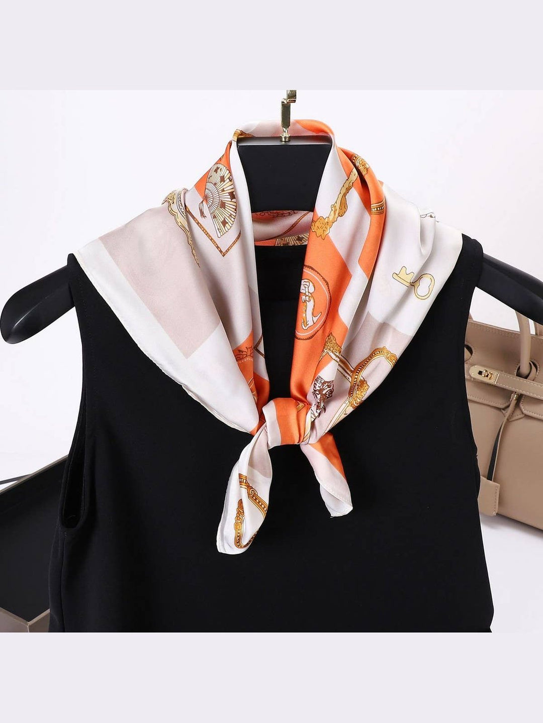 Designer-Inspired Square Silk Scarf