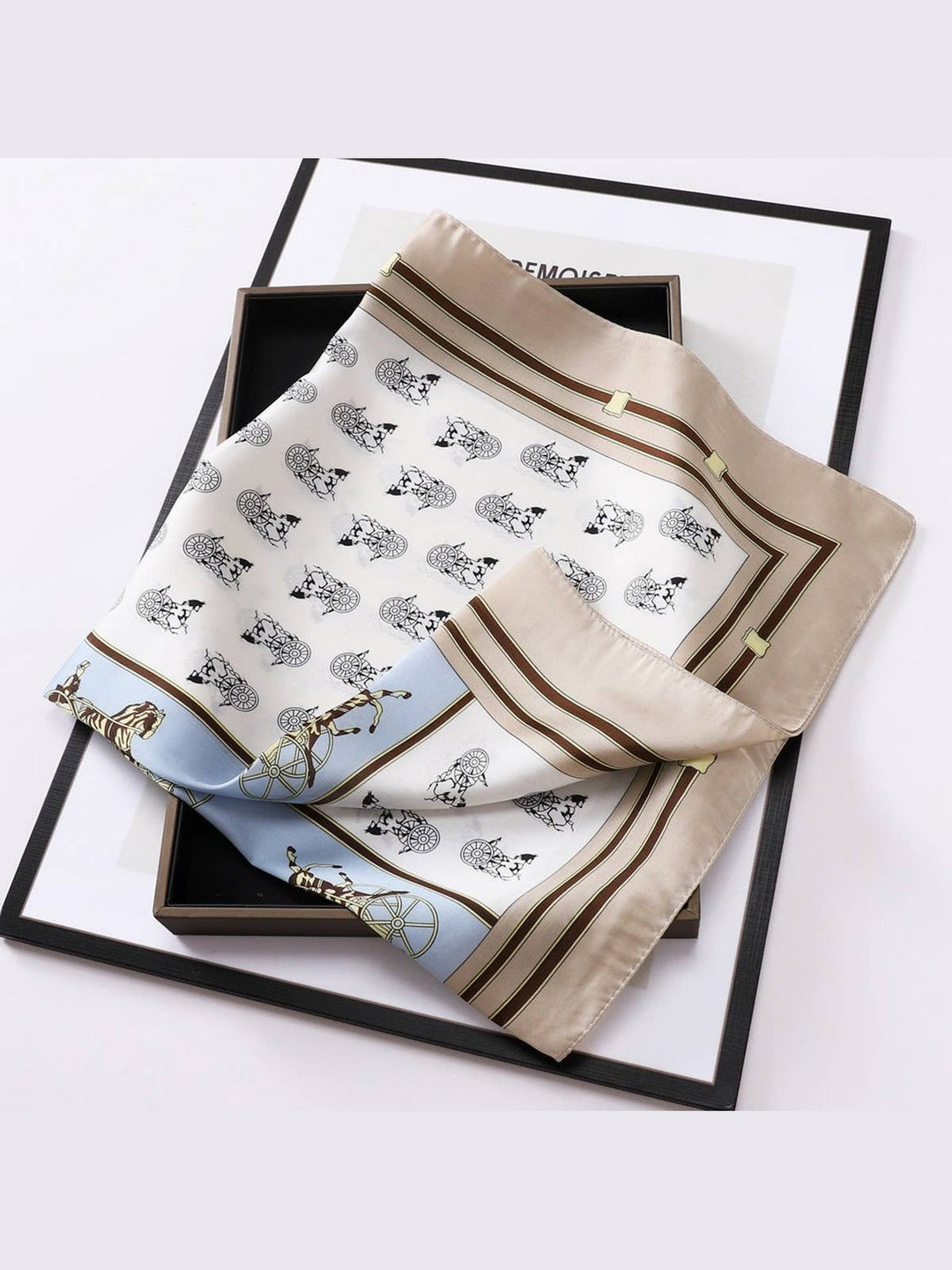 Designer-Inspired Square Silk Scarf