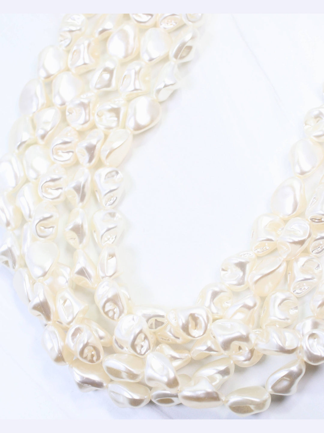 Hawthorne Layered Pearl Necklace- Cream