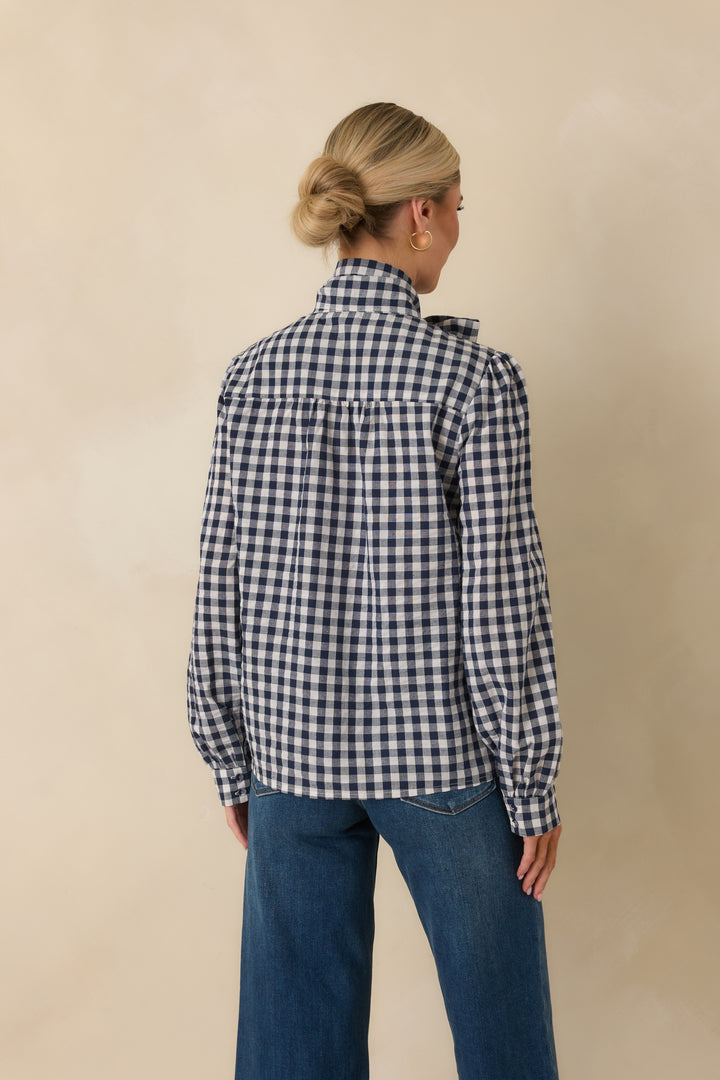 Parker Blouse - Navy Check