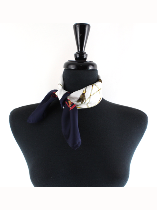Classic Tassels Square Silk Scarf