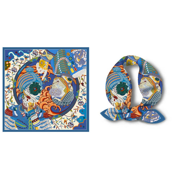 Chinoiserie Dragon Silk Scarf