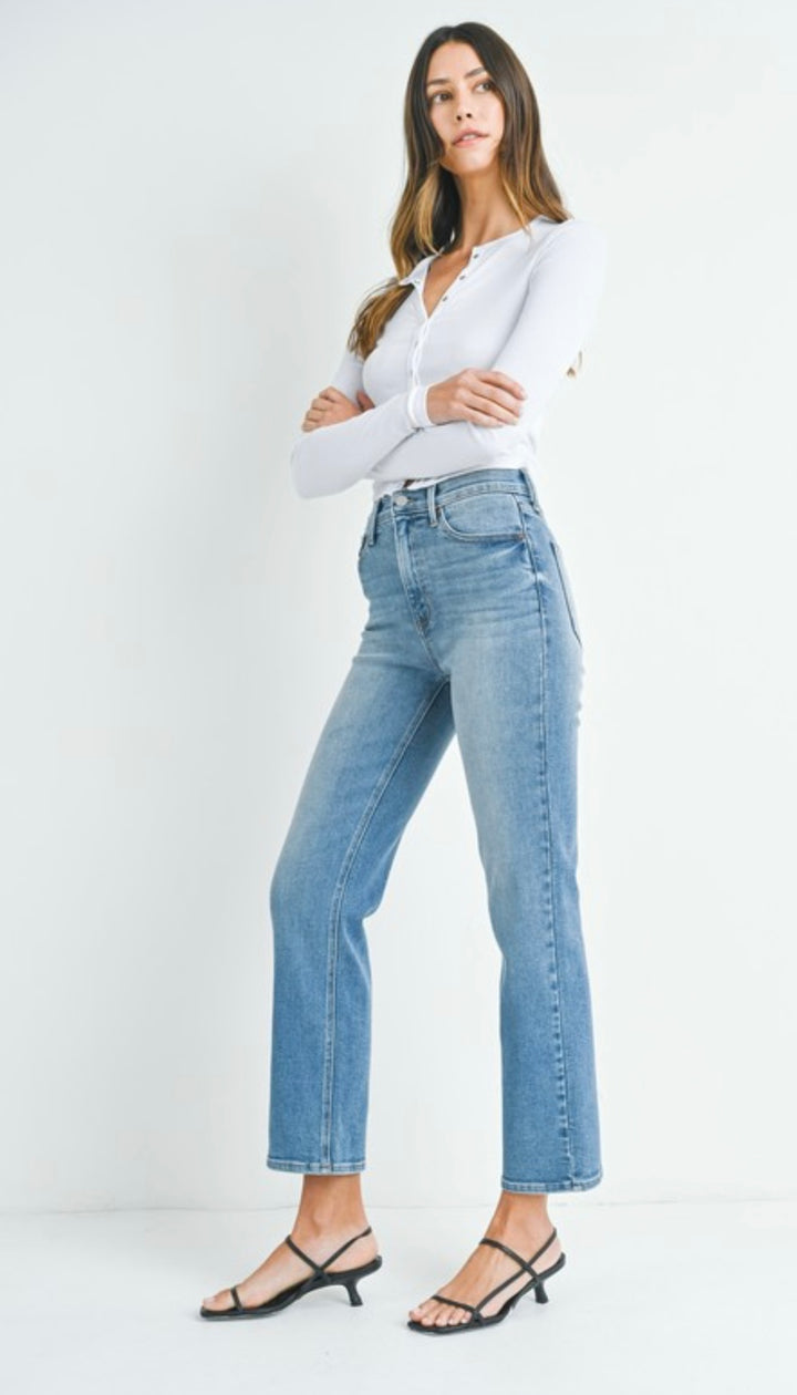 Just Black Denim Classic Straight Jean- Light Denim