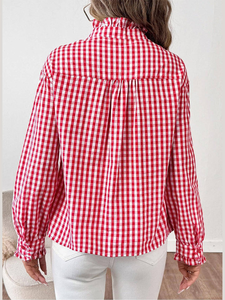 Charlotte Gingham Ruffle Top