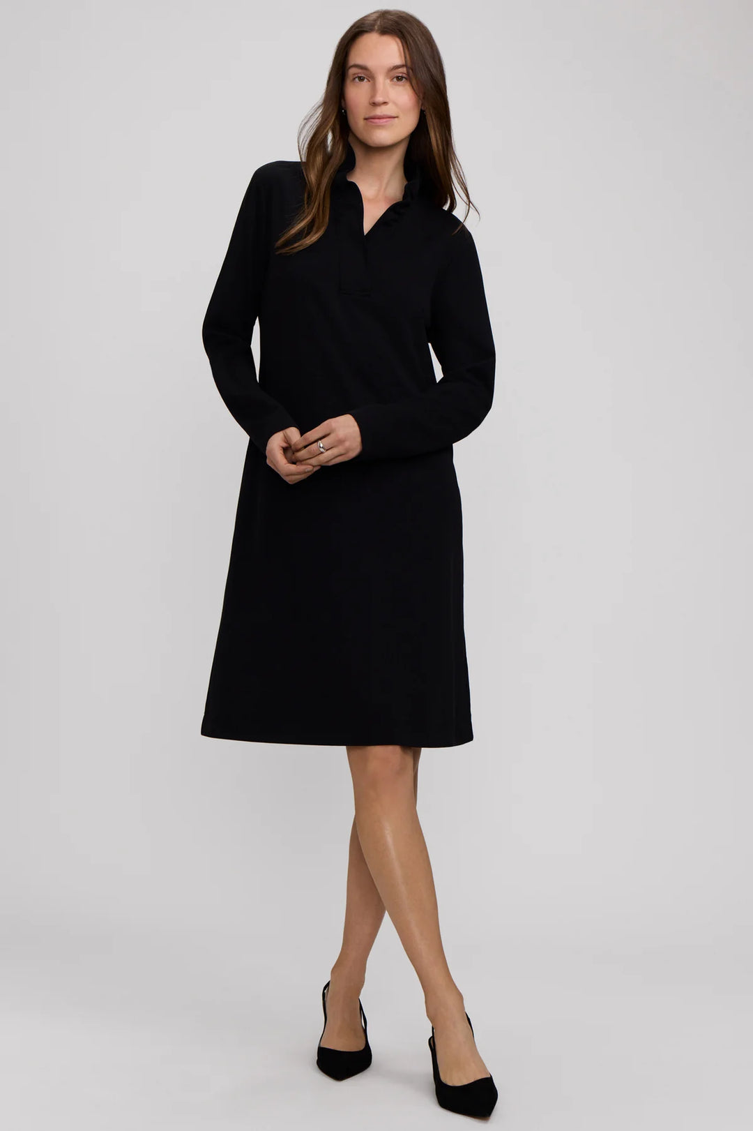 Tammy Knit Crepe Long Sleeve Dress