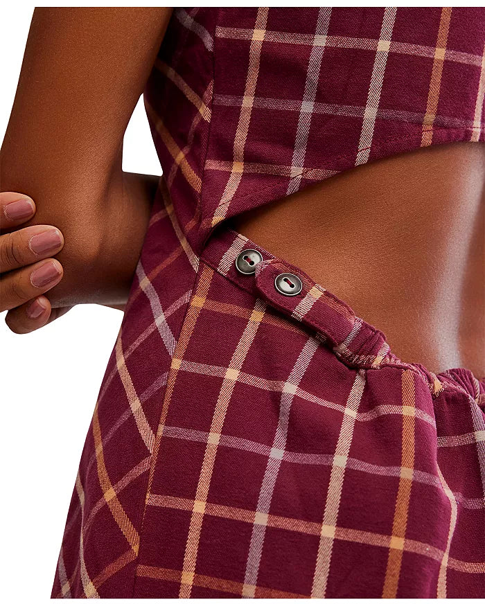 Atlas Plaid Mini Cotton Dress