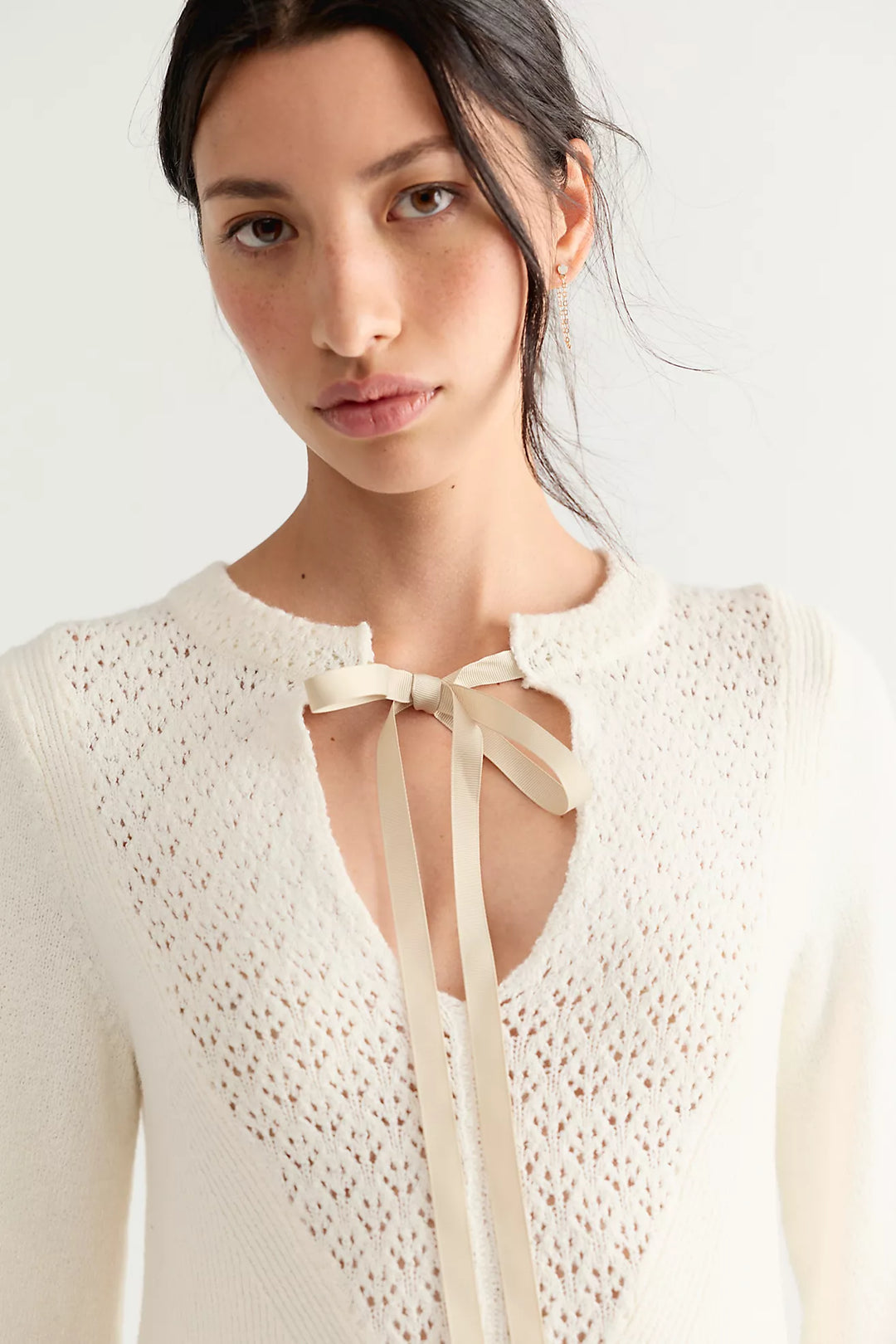 Bali Old Flame Sweater Mini Dress - Ivory