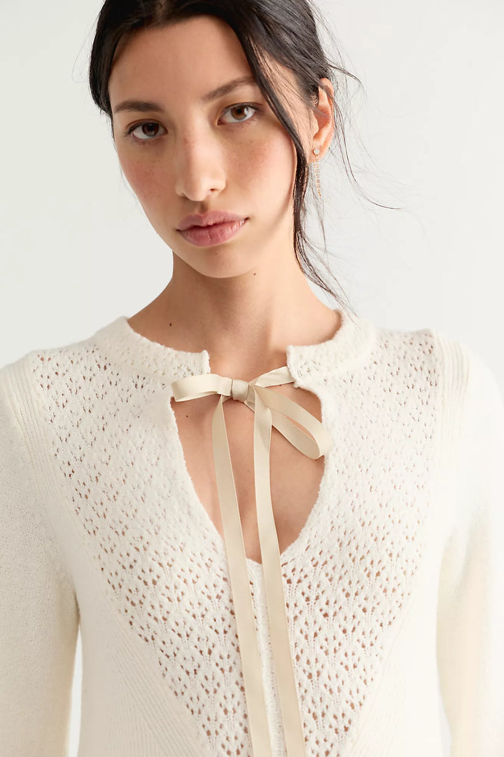 Bali Old Flame Sweater Mini Dress - Ivory