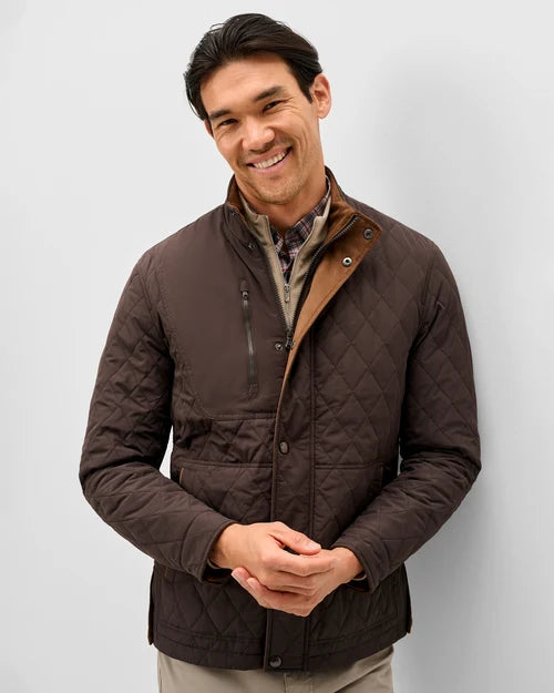 Juno Quilted Snap Jacket - Cocoa
