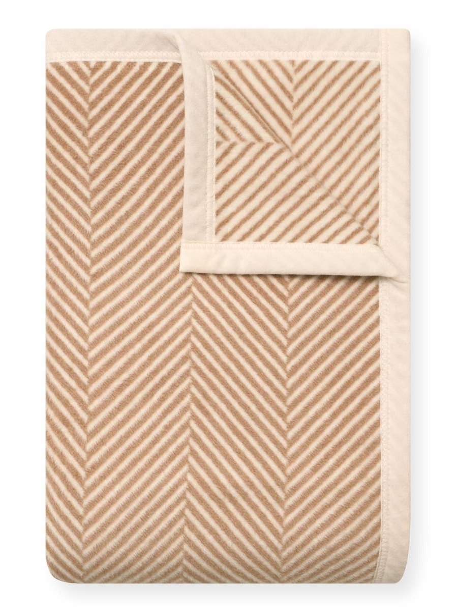 Harborview Herringbone Tan Blanket