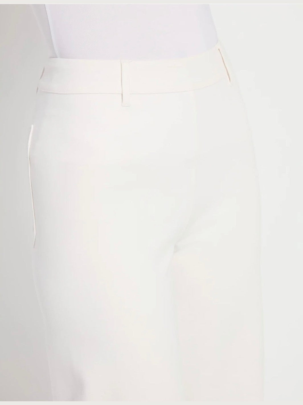 Erin Hi Waist Wide Leg Ponte Pant - Chalk
