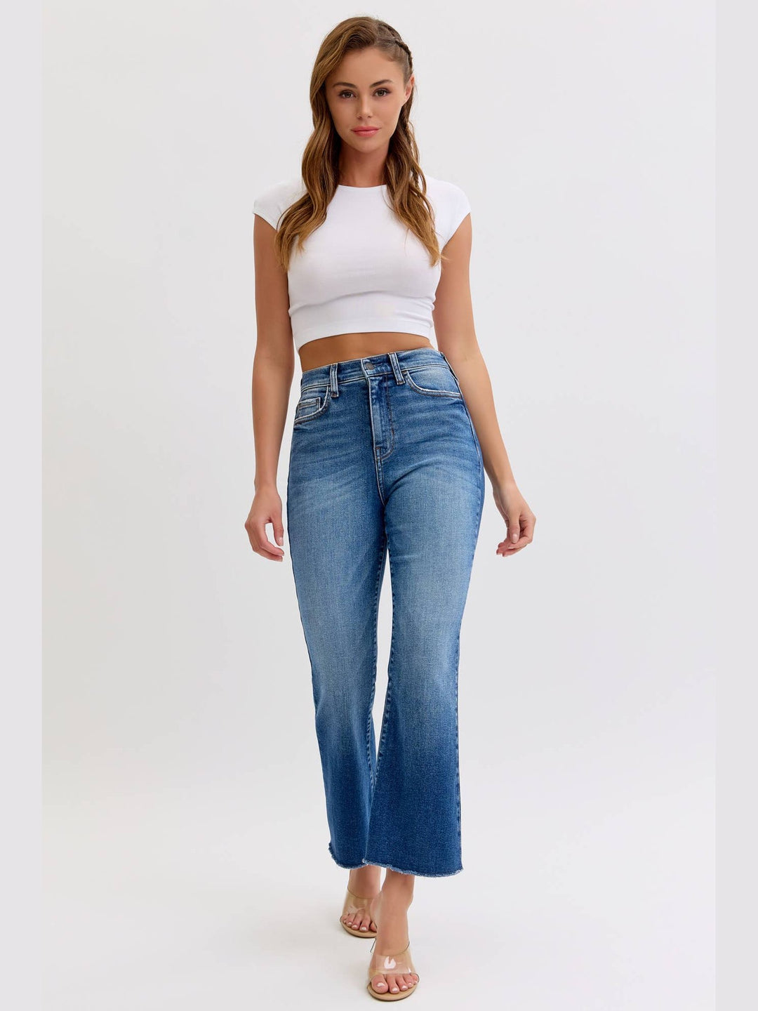 Cello Jeans- High Rise Crop Flare