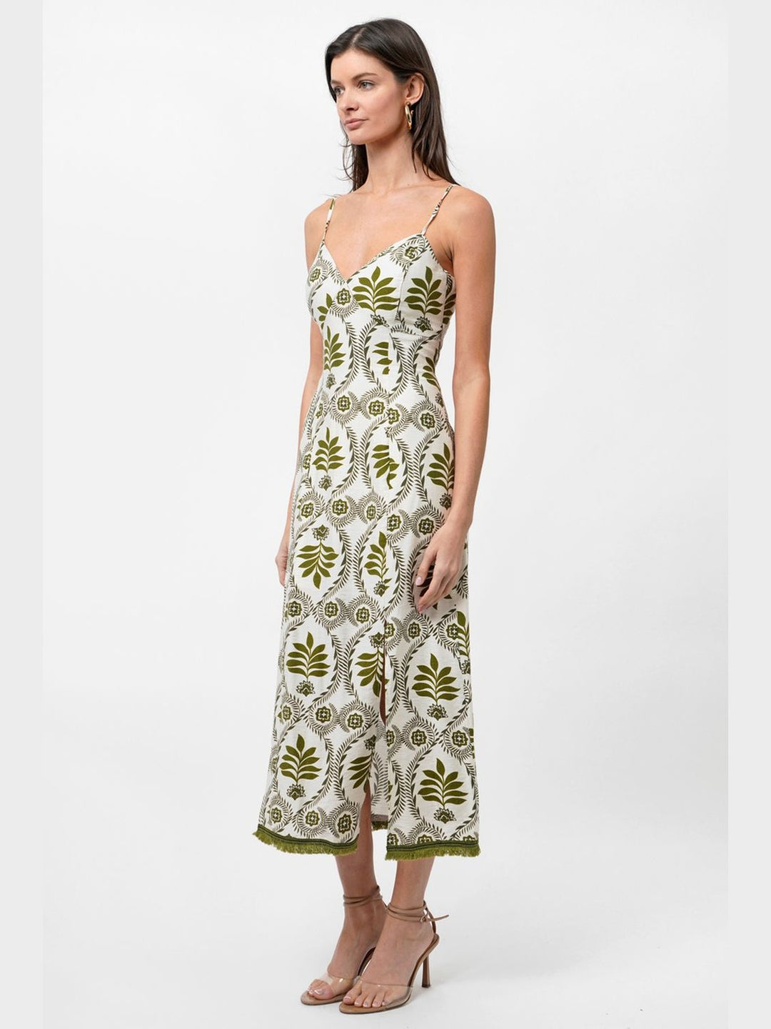Adelyn Rae Denna Printed Slip Dress with Tie Back Adelyn Rae Denna Printed Slip Dress with Tie Back