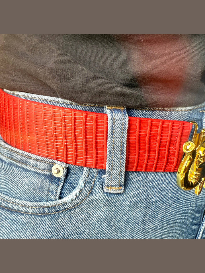Garland Red Leather Belt Band