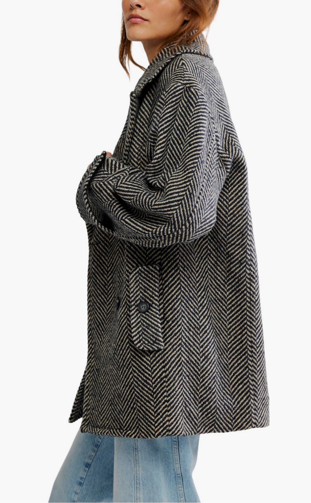 Free People Ari Wool Peacoat - Black