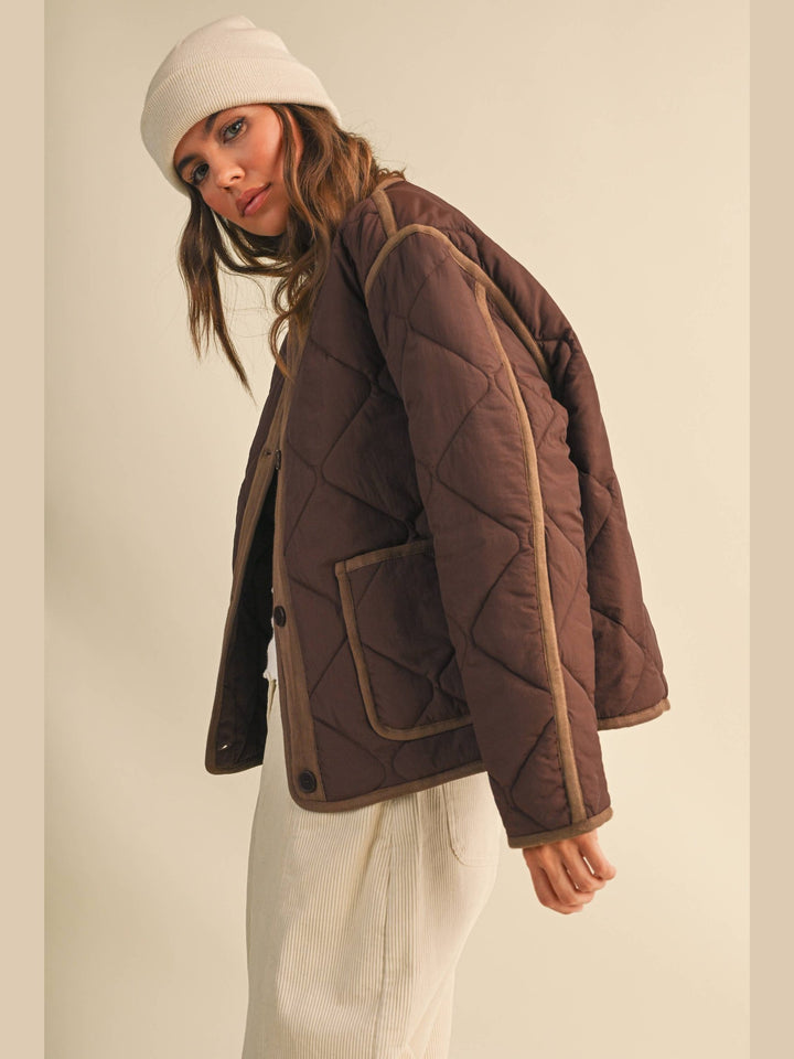 Chocolate Quilted Barn Jacket