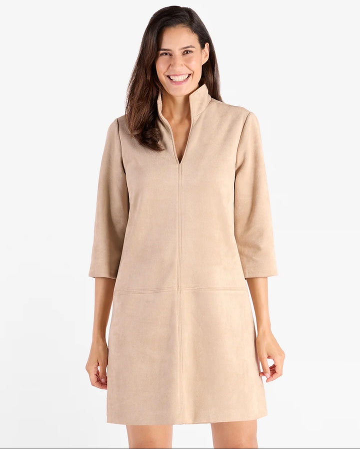 Jude Connally Callie Dress Faux Suede - Camel