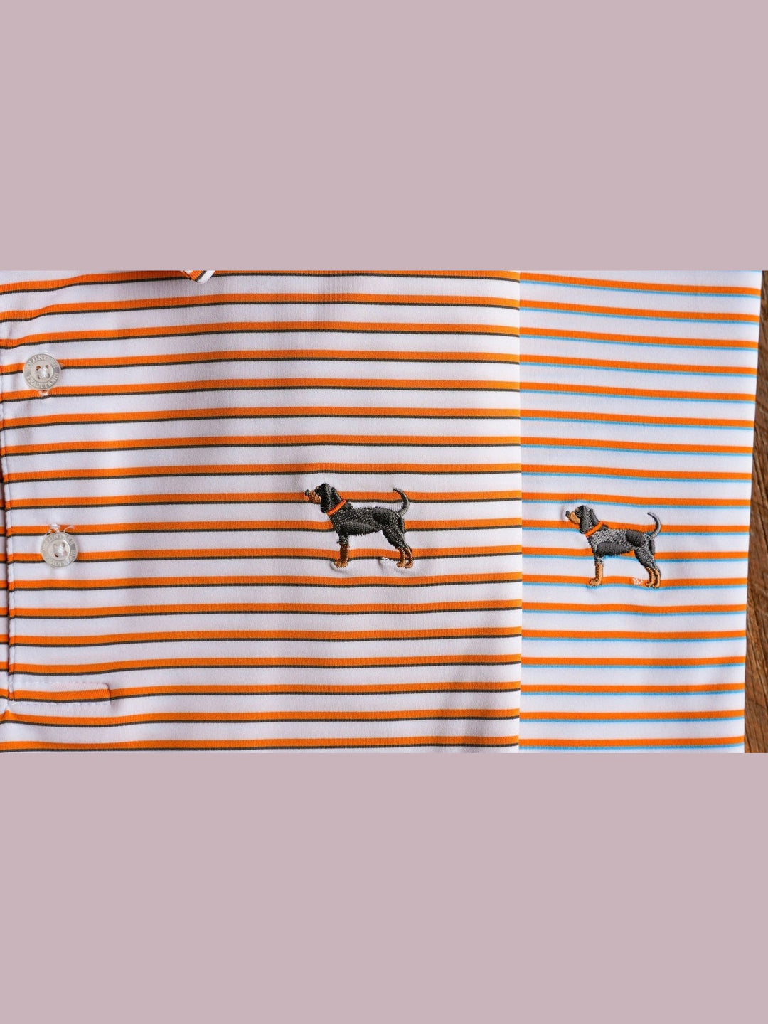 Volunteer Traditions Bluetick Premier Stripe Polo