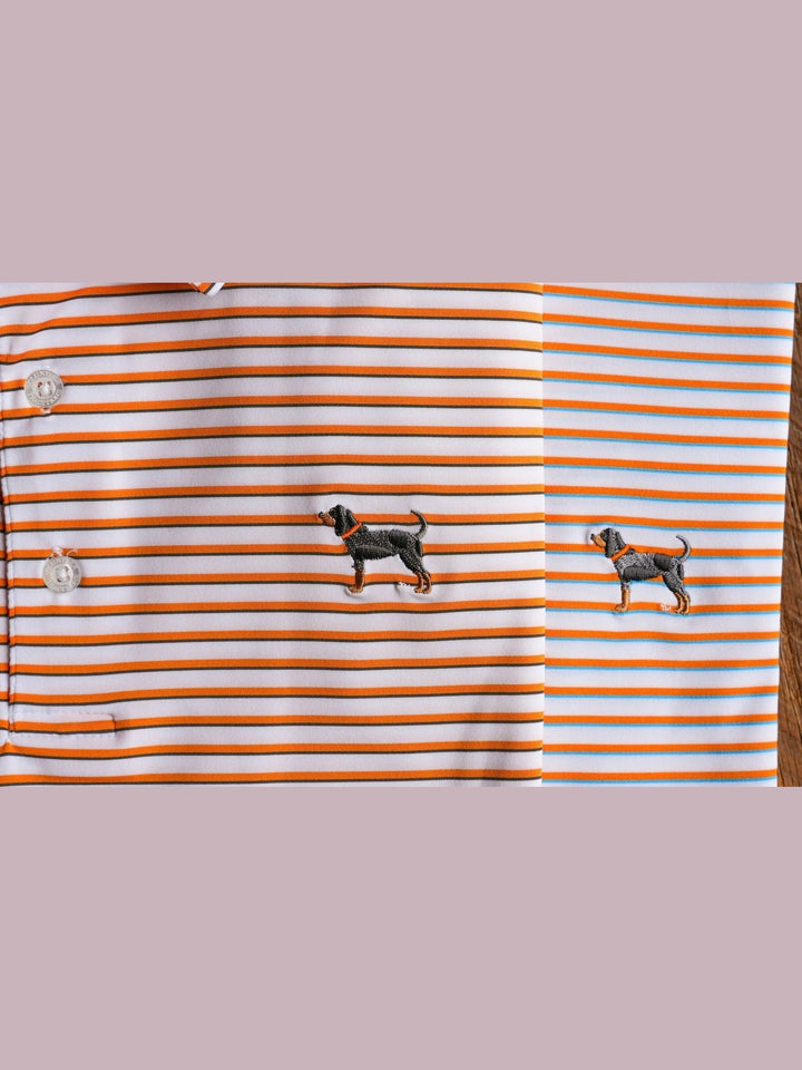 Volunteer Traditions Bluetick Premier Stripe Polo