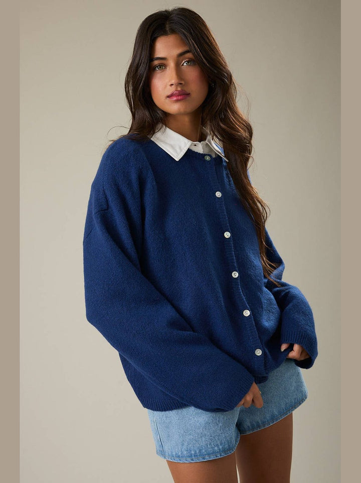 Spring Nights Crew Neck Cardigan