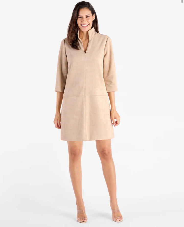 Jude Connally Callie Dress Faux Suede - Camel