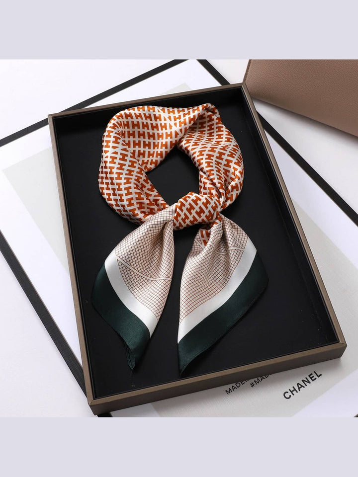 Designer-Inspired Square Silk Scarf
