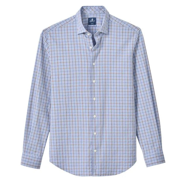 Everyday Performance Button Down Shirt - Chestnut Pane - Salt Creek
