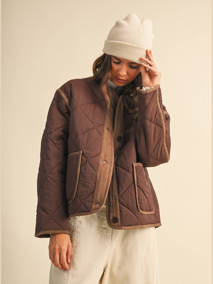 Chocolate Quilted Barn Jacket