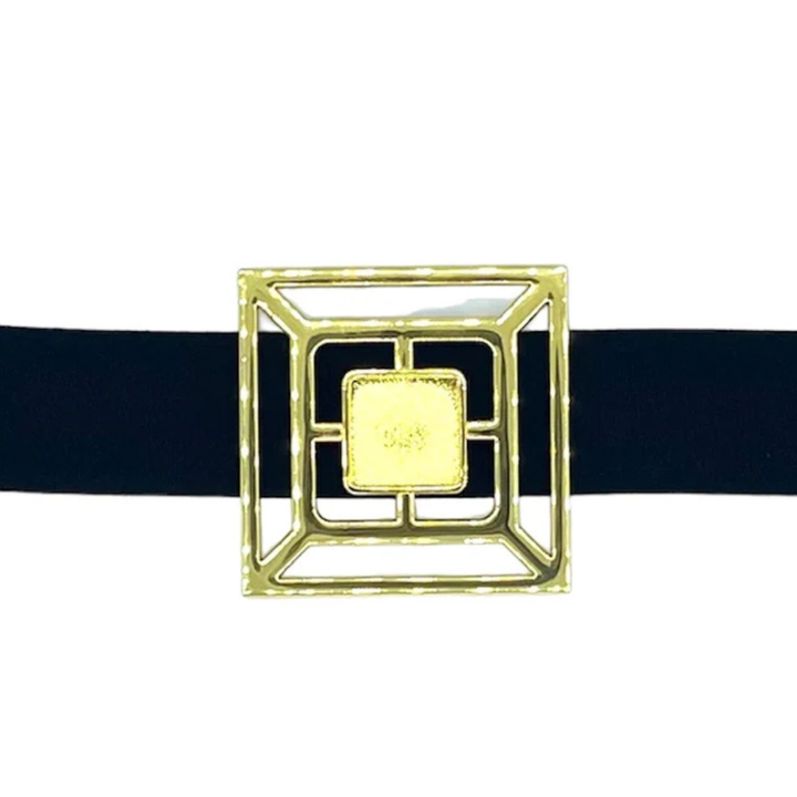 Garland Gold Interchangeable Belt Buckle- Fretwork Medallion