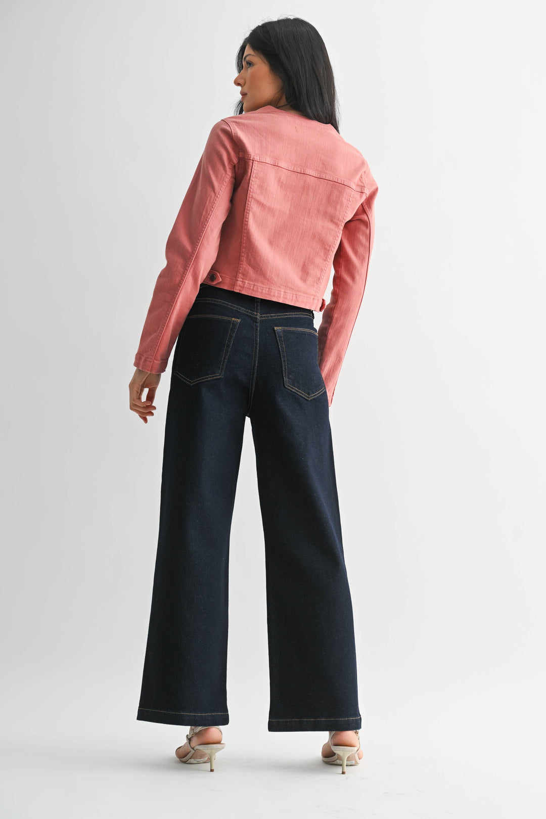 Just Black Denim Patch Pocket Wide Leg - Dark Denim