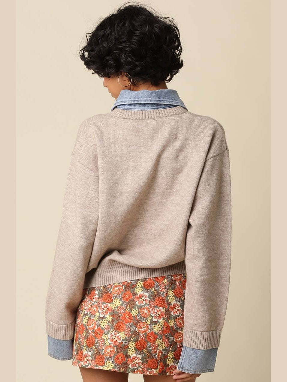 Emely Contrast Knit Top