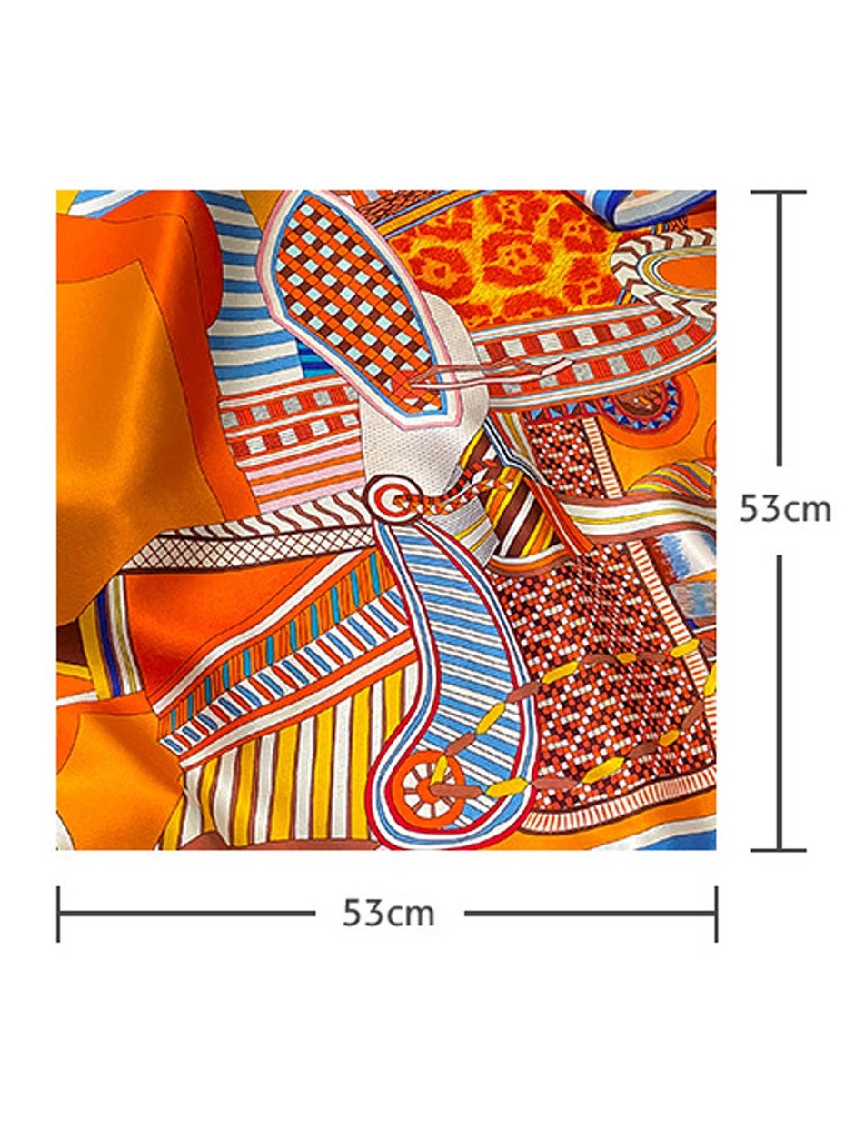 Vintage Print Silk Blend Scarf