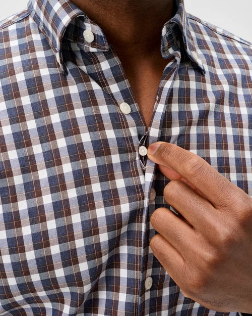 Natural Performance Button Down Shirt - Oak Bluffs Plaid - Lake