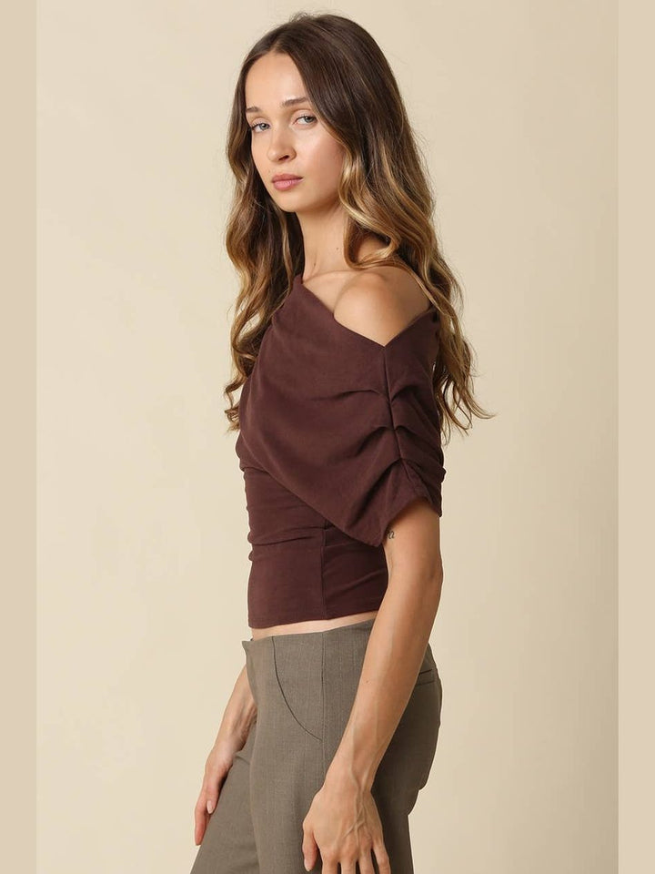 Carina Draped One Shoulder Top